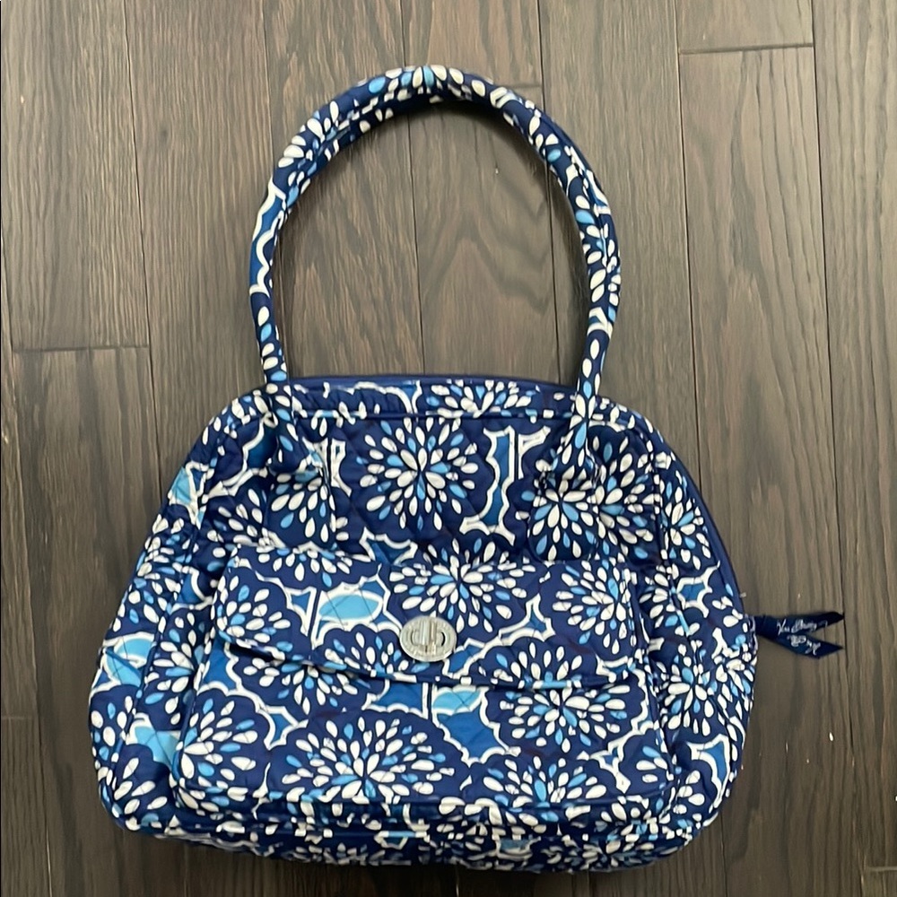 Vera Bradley Blue and White Quilted Shoulder Bag
